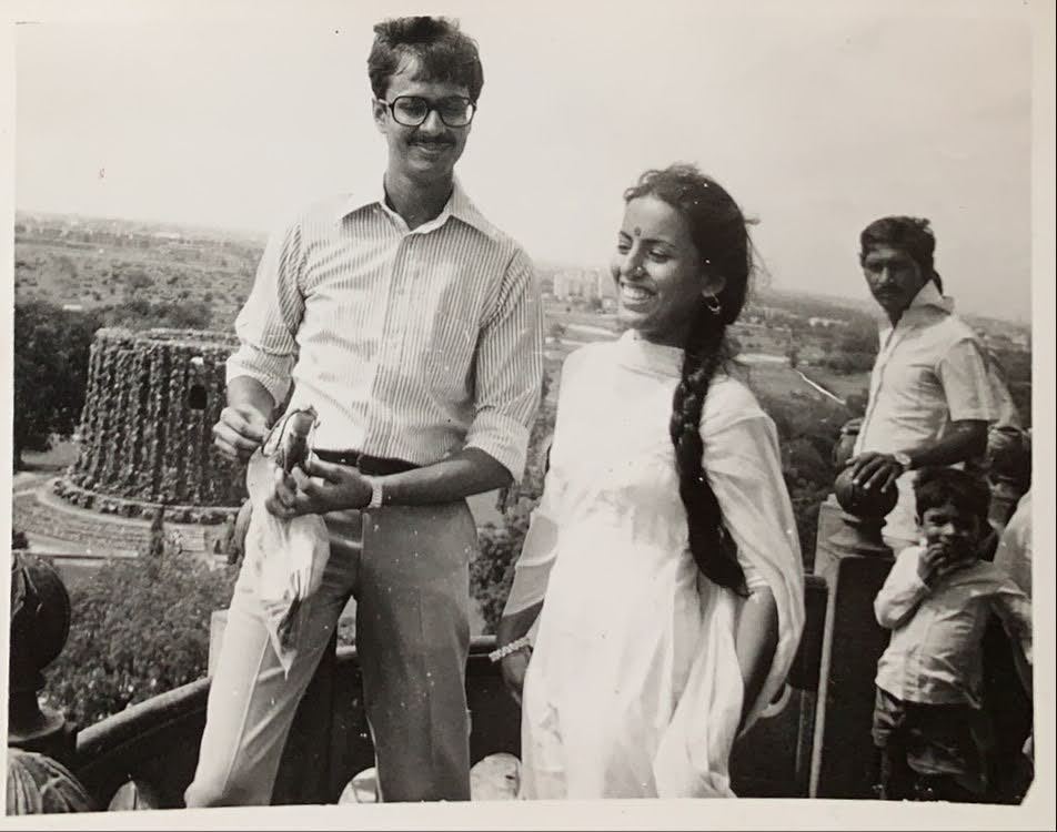 Mom and Dad at Qutub Minar, Delhi. (Early 1980s)