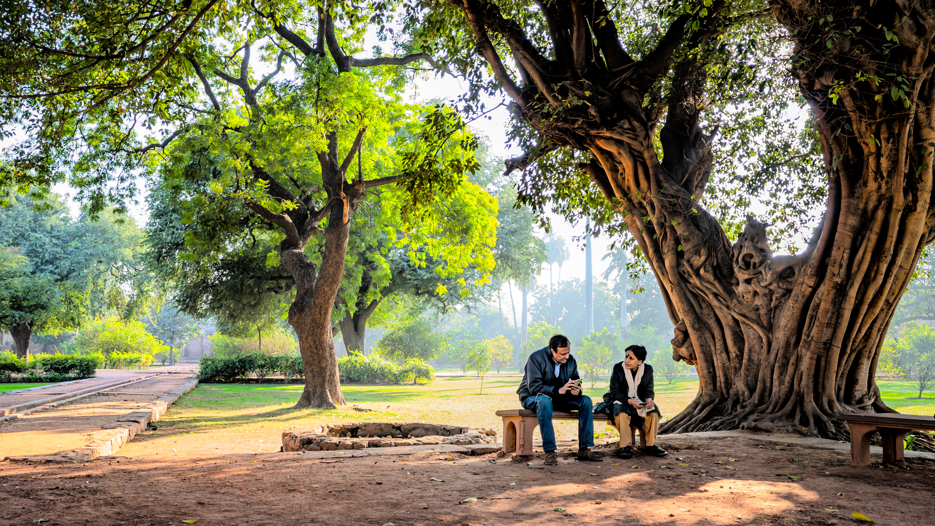 Mom and Dad at Humayun's tomb. (2018)